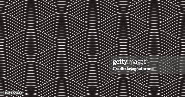 bildbanksillustrationer, clip art samt tecknat material och ikoner med seamless japanese wave pattern - japansk kultur