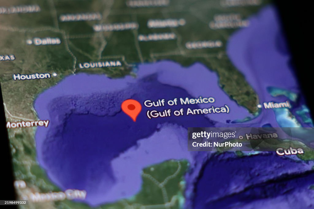 Gulf Of America On Google Maps Photo Illustrations
