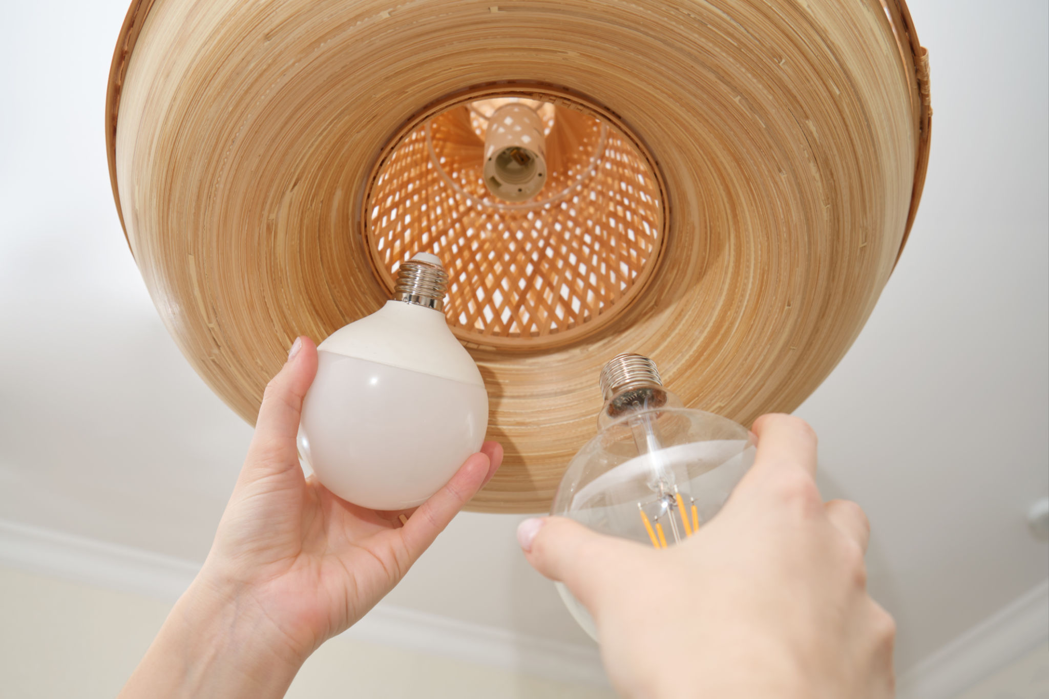 chandelier installation