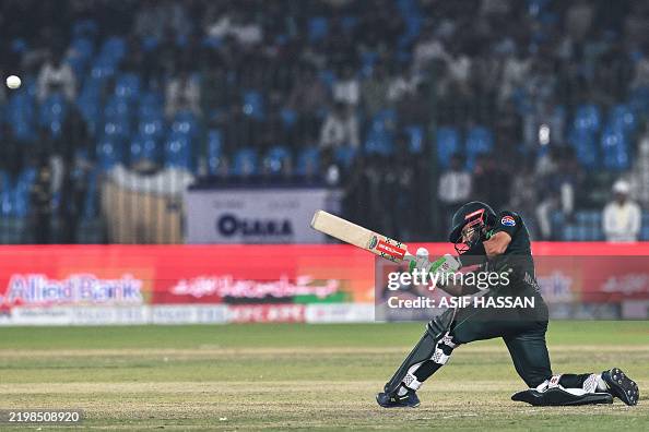 Capt Rizwan Pakistan's captain Mohammad Rizwan plays a shot during the Tri-Nation ...