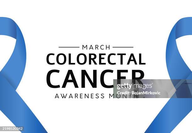 colorectal cancer awareness month poster, march. vector - colorectal cancer icon stock illustrations