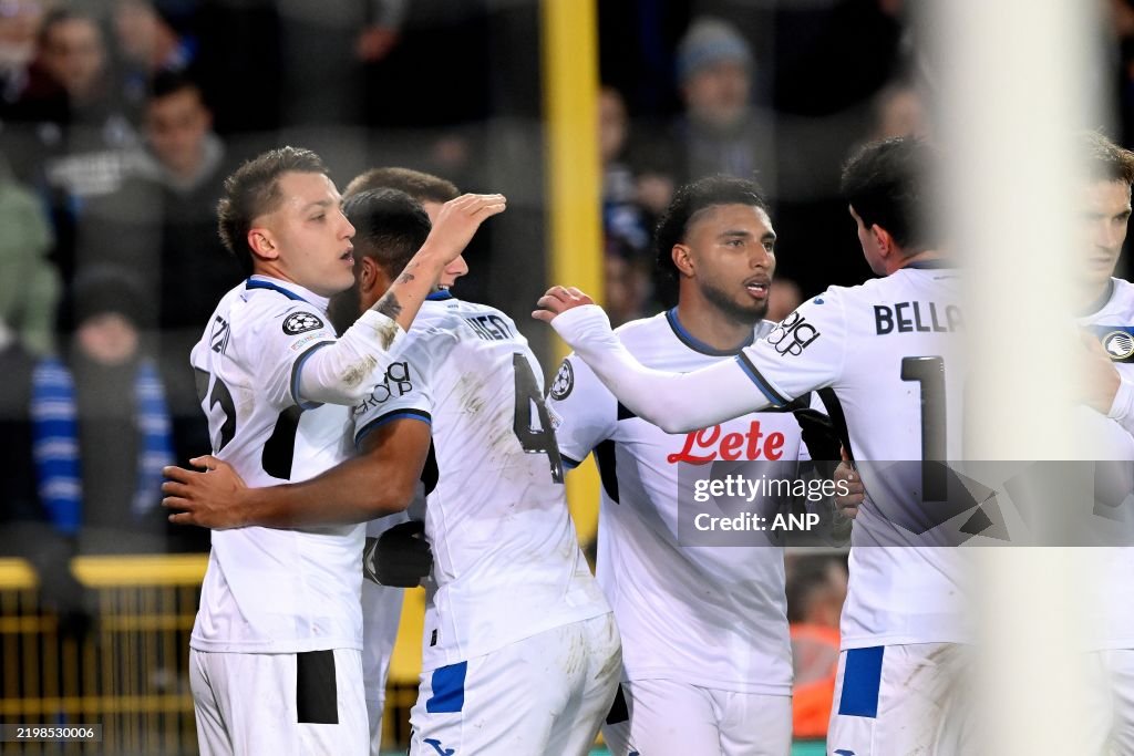 UEFA Champions League 2024/25 League Knockout Play-off First LegClub Brugge KV v Atalanta BC