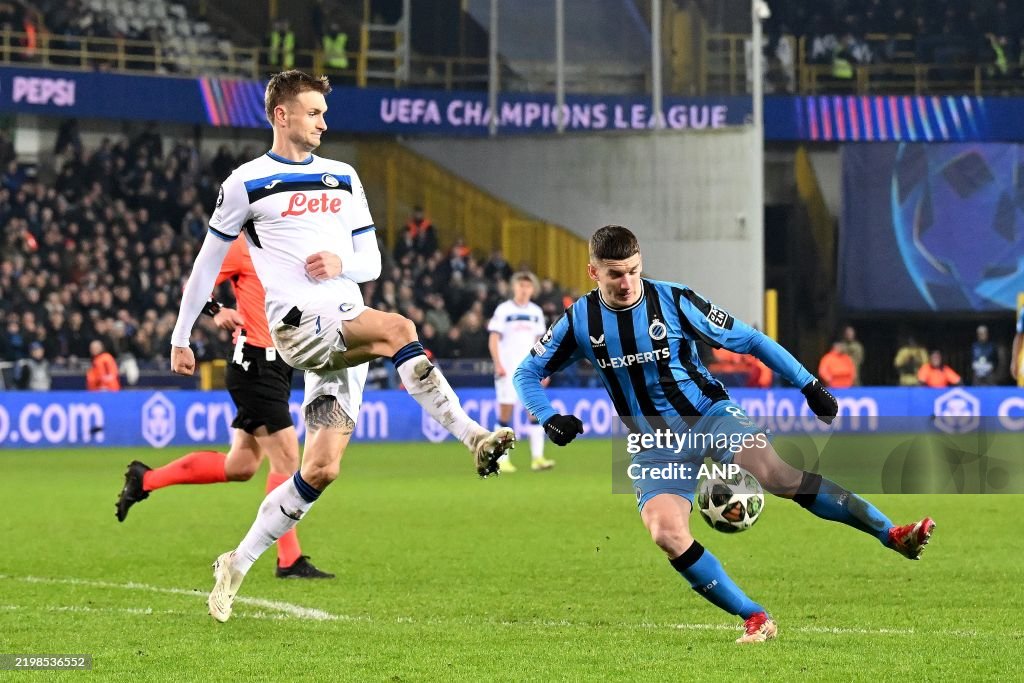 UEFA Champions League 2024/25 League Knockout Play-off First LegClub Brugge KV v Atalanta BC
