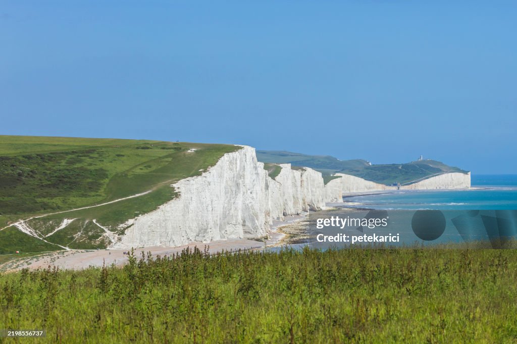 The Seven Sisters of Sussex at Cuckmere Haven in East Sussex England UK