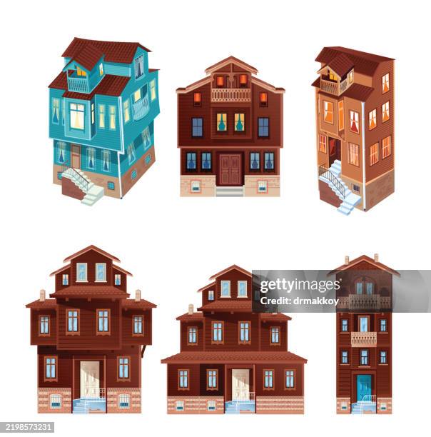 istanbul historical houses - grand bazaar stock illustrations