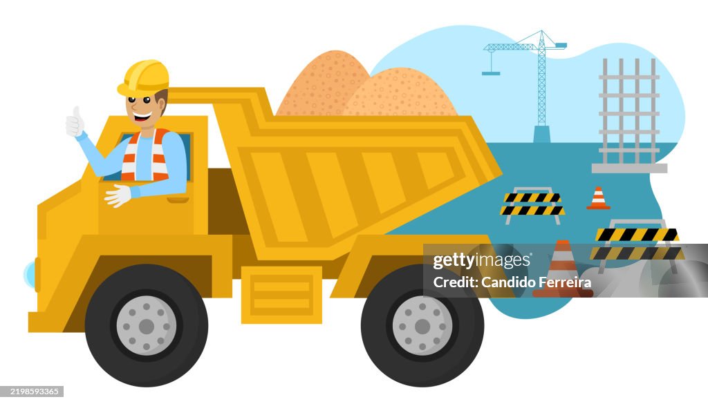 Construction Driver Animation Construction Truck Driver High-Res Vector Graphic - Getty Images