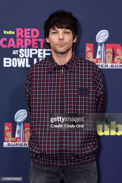 Louis Tomlinson attends the Tubi Red Carpet during the Super Bowl LIX: Kansas City Chiefs v Philadelphia Eagles at Caesars Superdome on February 09,...