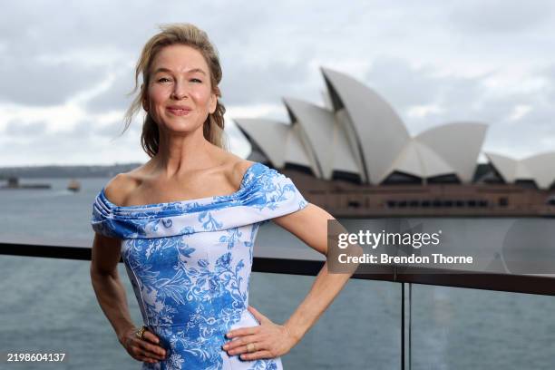 Renee Zellweger poses during a photocall following the Australian premiere of "Bridget Jones: Mad About The Boy" at Park Hyatt Sydney on February 10,...