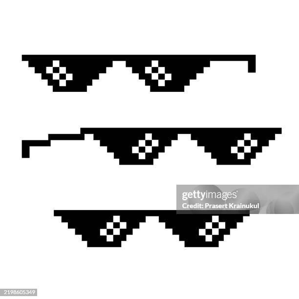 the boss sunglasses. thug life - pixellisation photos et images de collection