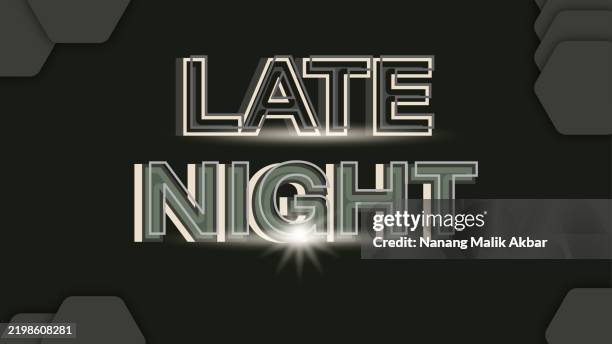 Late Night Text Effect Alphabet 3d Design And Colorful Editable Text ...