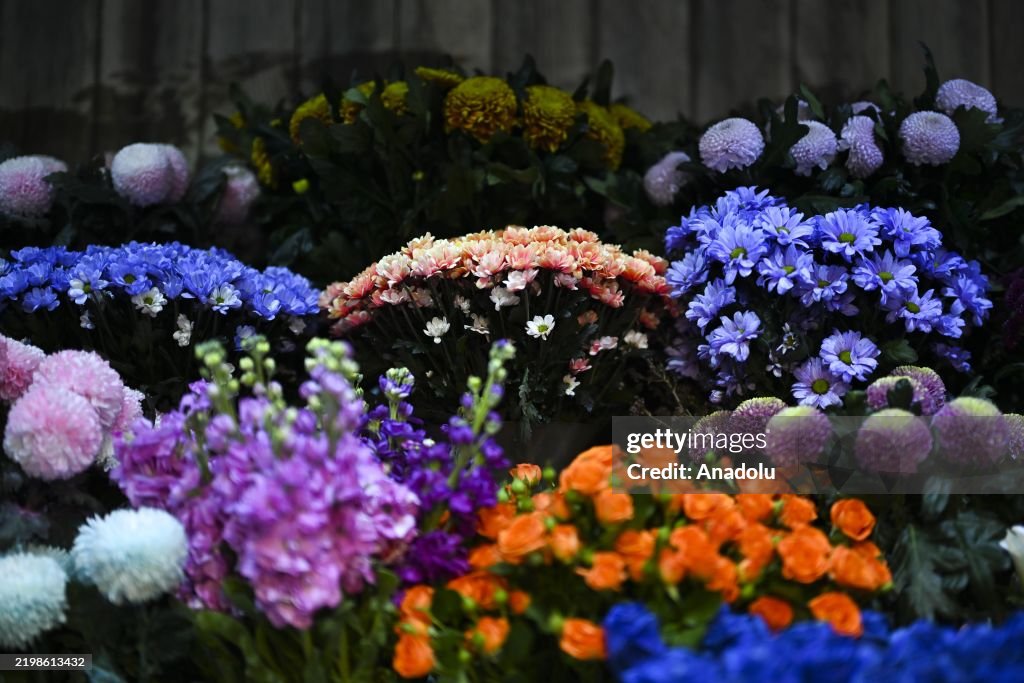 Flowers prepared for upcoming Valentine's Day