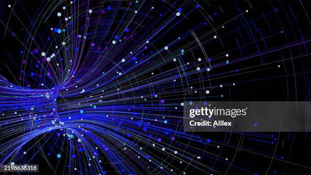 radiant pulses: a dynamic dance of light and color in motion - digitalization background stock illustrations