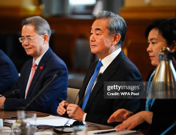 Zheng Zeguang, Ambassador from the People's Republic of China, Wang Yi, Foreign Affairs Minister of China, and Mme Hua Chunying, Vice Minister of...