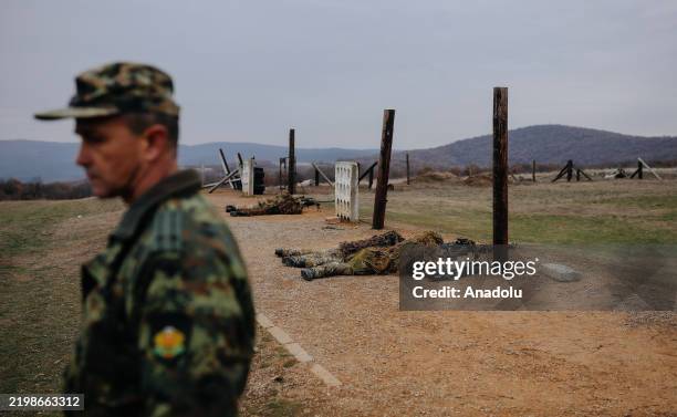 Military personnel take part in the NATO Steadfast Dart - 2025 military drill near the village of Tsrancha some 140 kilometers of capital Sofia,...
