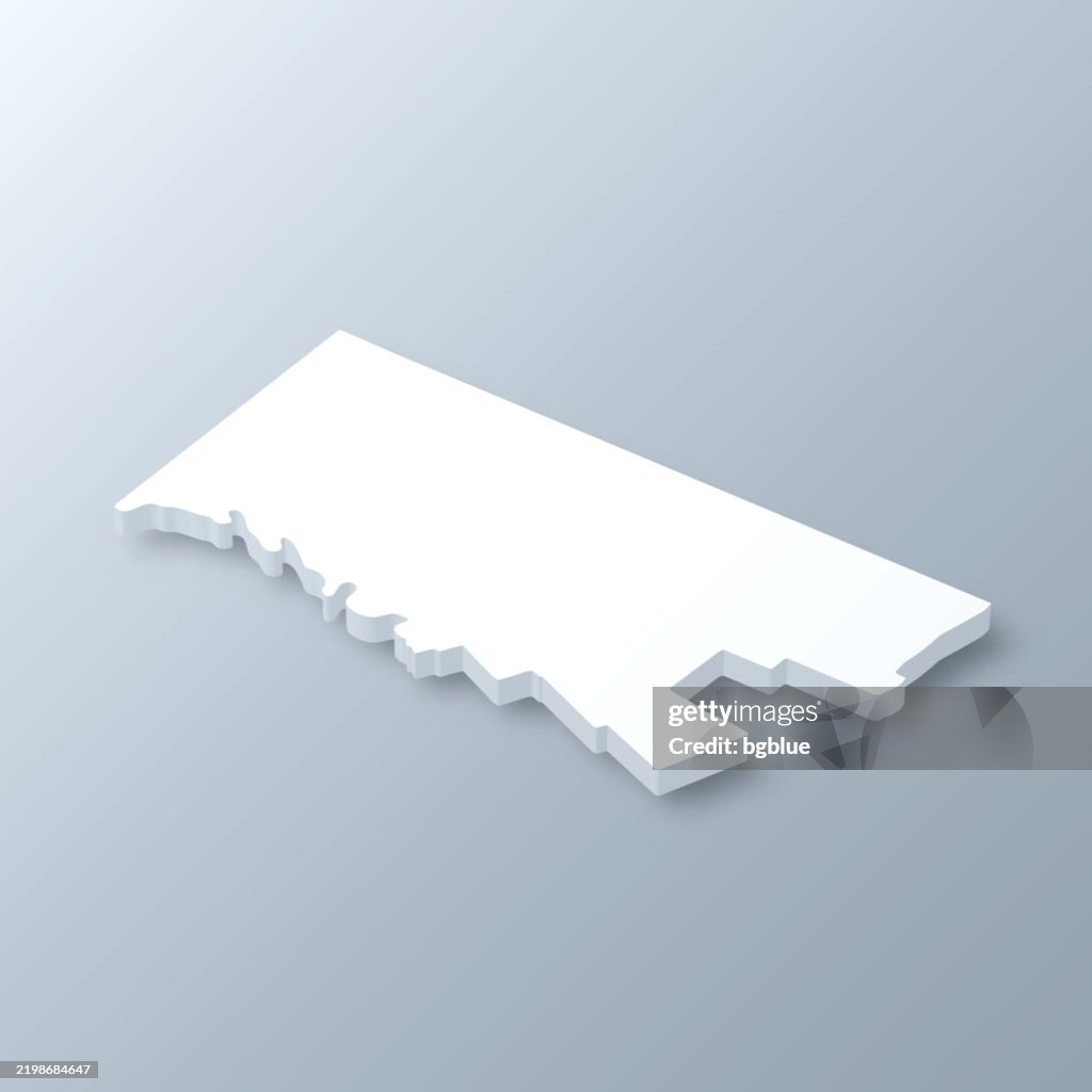 Montgomery County, Pennsylvania. 3D Map on gray background