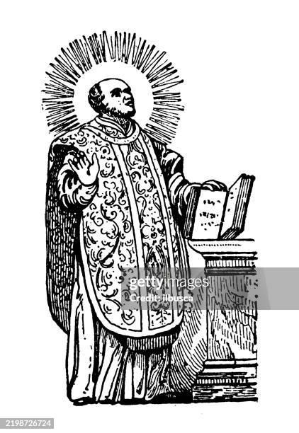 ignatius loyola - ignacio de loyola brandão stock illustrations