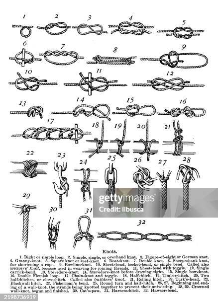knots - tied knot stock illustrations