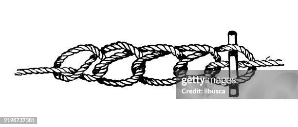 knots: chain-knot and toggle - toggle switches stock illustrations