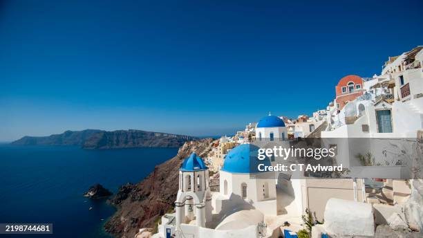 oia santorini - aegean sea stock pictures, royalty-free photos & images