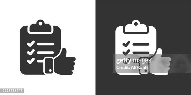 ilustrações de stock, clip art, desenhos animados e ícones de checklist, checkmark glyph solid icon. black and white icon series. perfect pixel isolated on white and black background - encher atividade