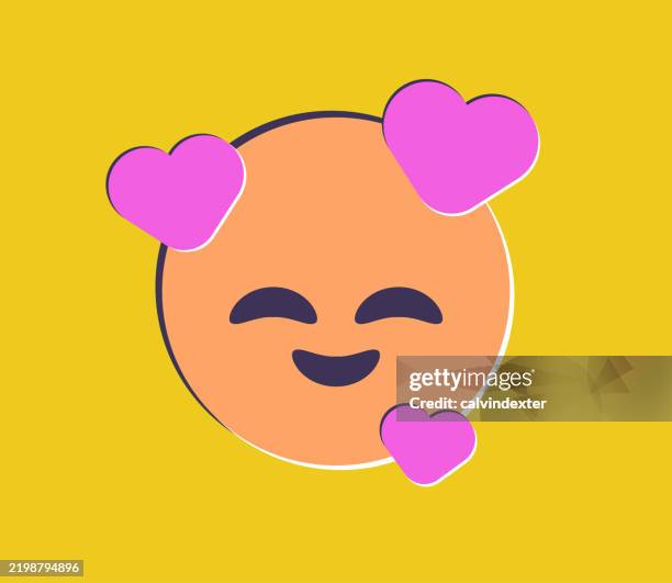 emoji risography style - risograph stock illustrations