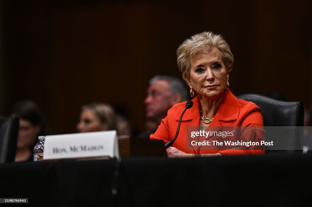 WASHINGTON, DC - FEBRUARY 13: Linda McMahon, of Connecticut, te
