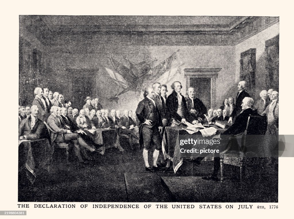 DECLARATION OF INDEPENDENCE OF THE UNITED STATES ON JULY 4th, 1776 , SIGNED BY 56 DELEGATES OF THE CONTINENTAL CONGRESS xxxl