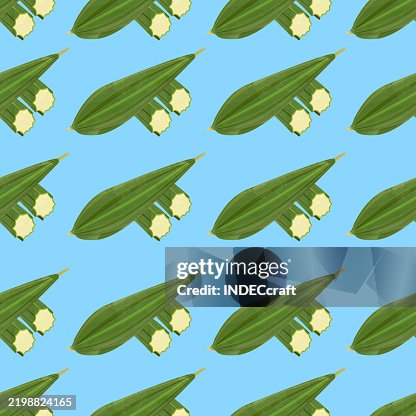 Ridge gourd seamless pattern Ridge gourd seamless pattern