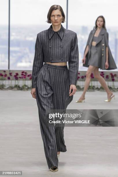 Model walks the runway during the Carolina Herrera Ready to Wear Fall/Winter 2025-2026 fashion show as part of the New York Fashion Week on February...