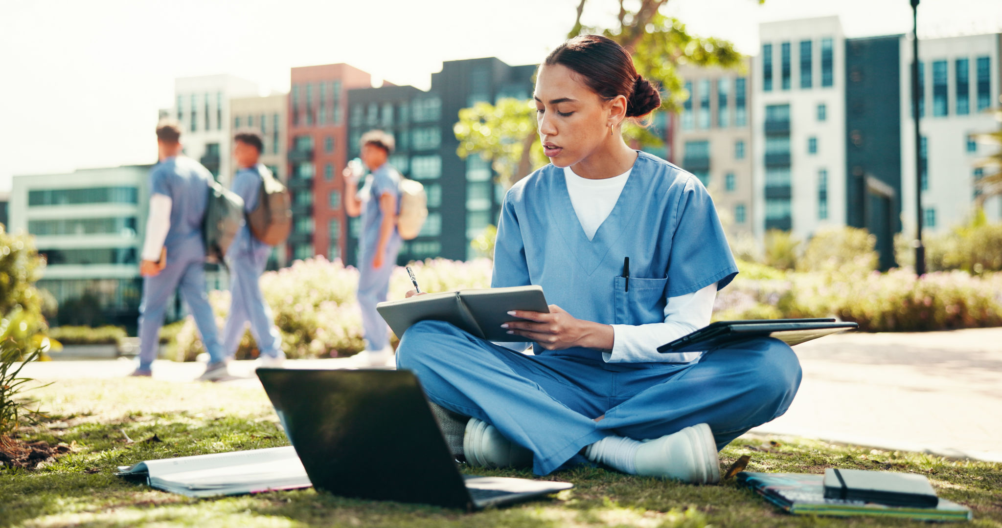 medical student studying