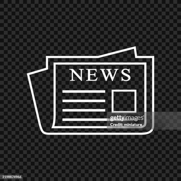 newspaper icons - data reporting icons stock illustrations