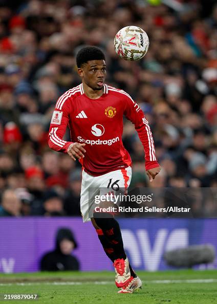 Amad Amad Diallo of Manchester United controls the ball during the... News ...