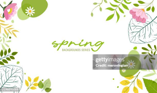 Abstract Simply Background With Natural Line Arts Spring Theme High-Res ...