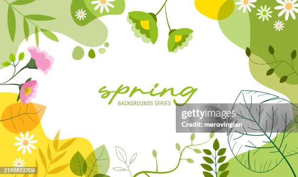 Abstract Simply Background With Natural Line Arts Spring Theme High-Res ...