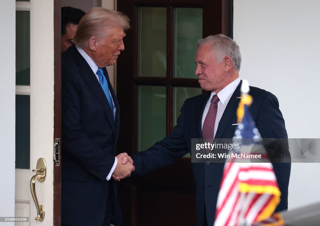 President Trump Meets With The King And Crown Prince Of Jordan At The White House
