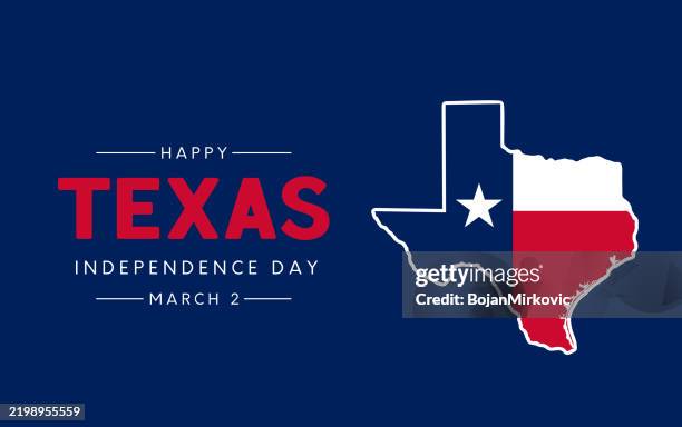 texas independence day card, poster, march 2. vector - texas flag stock illustrations