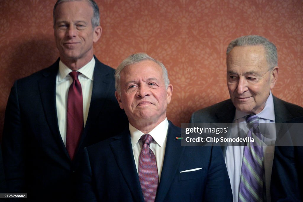 King Of Jordon Meets With Senators At U.S. Capitol