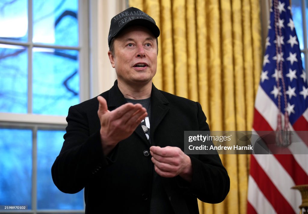 Elon Musk Joins President Trump For Signing Executive Orders In The Oval Office
