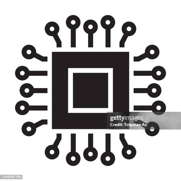 print - quantum computing chip stock illustrations