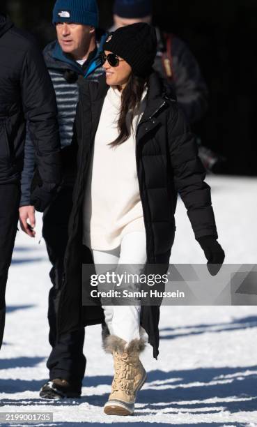 Meghan, Duchess of Sussex attends a Family and Friends Tubing event during day three of the 2025 Invictus Games on February 11, 2025 in Whistler,...