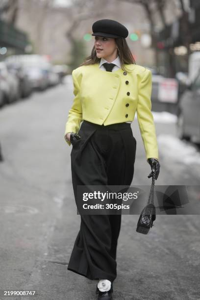 Yayis Villarreal is seen at New York Fashion Week on February 11, 2025 in New York City.