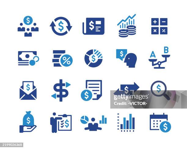 accounting icon - classic graphic series - finance stock illustrations