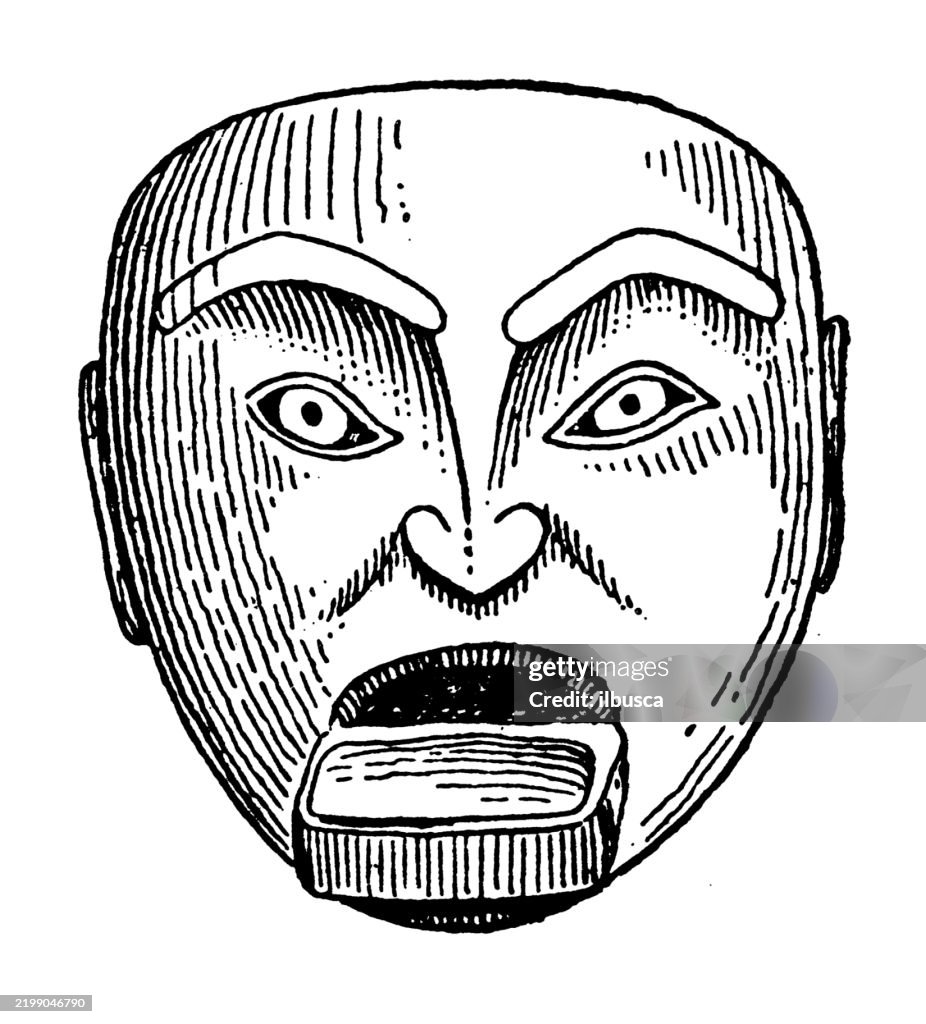 Labret, Dancing Mask, Aleutian Islanders