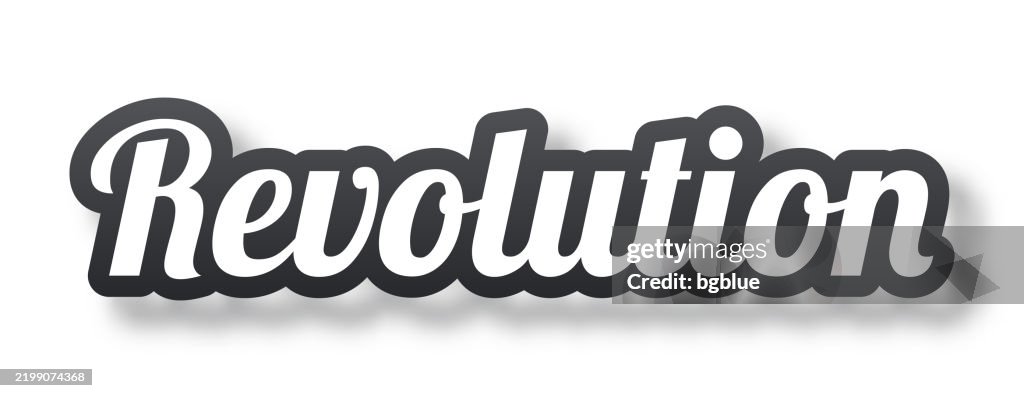3volution Text Revolution 3d Text With Shadow On White Background High-Res Vector ...