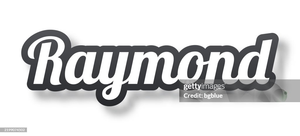 Raymin Lettering Raymond Male Name 3d Text With Shadow On White Background High-Res ...
