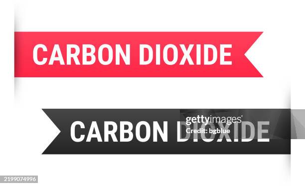 kohlendioxid - banner, lesezeichen, band, etikett auf weißem hintergrund - carbon capture stock-grafiken, -clipart, -cartoons und -symbole