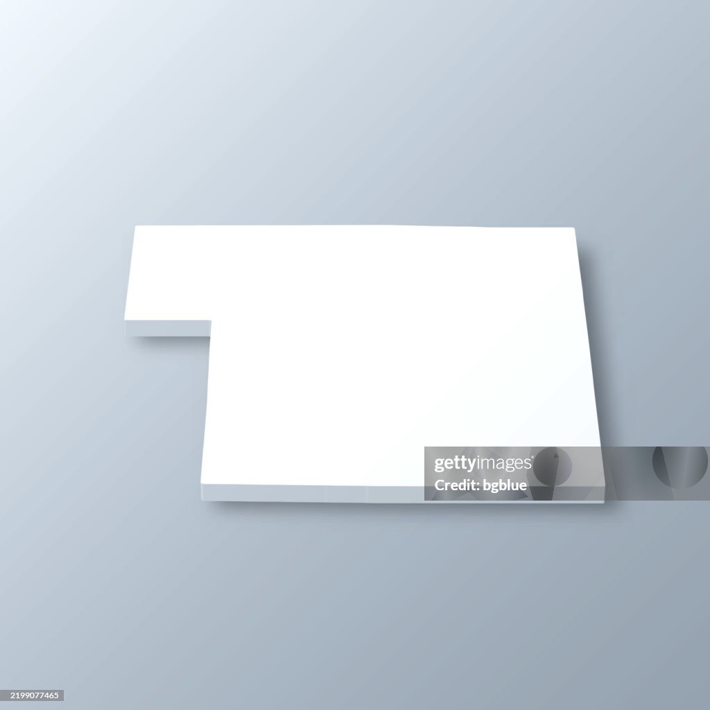 Portage County, Wisconsin. 3D Map on gray background
