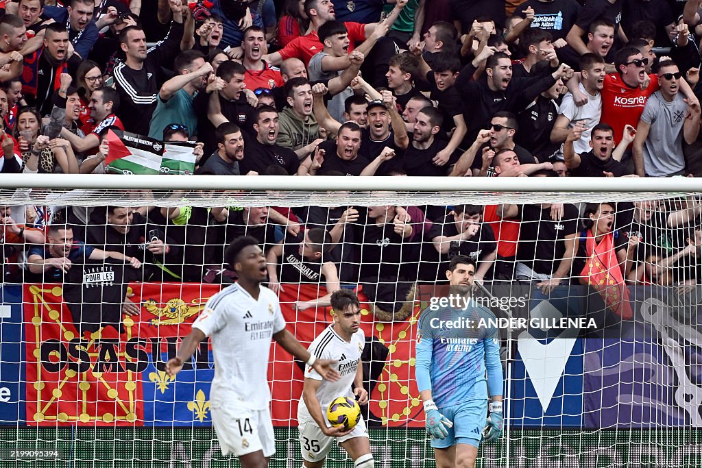 TOPSHOT-FBL-ESP-LIGA-OSASUNA-REAL MADRID