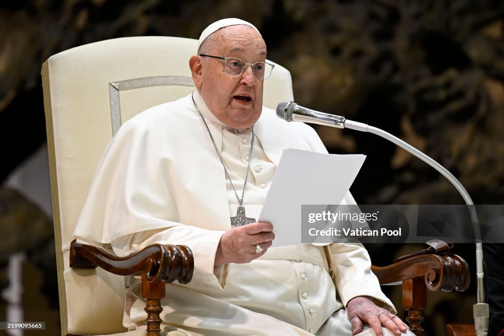 Pope Francis Delivers His Weekly Audience At The Vatican