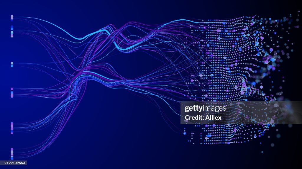 Abstract Data Flow Visualization Abstract Data Flow Illustration With Modern Design And Digital ...